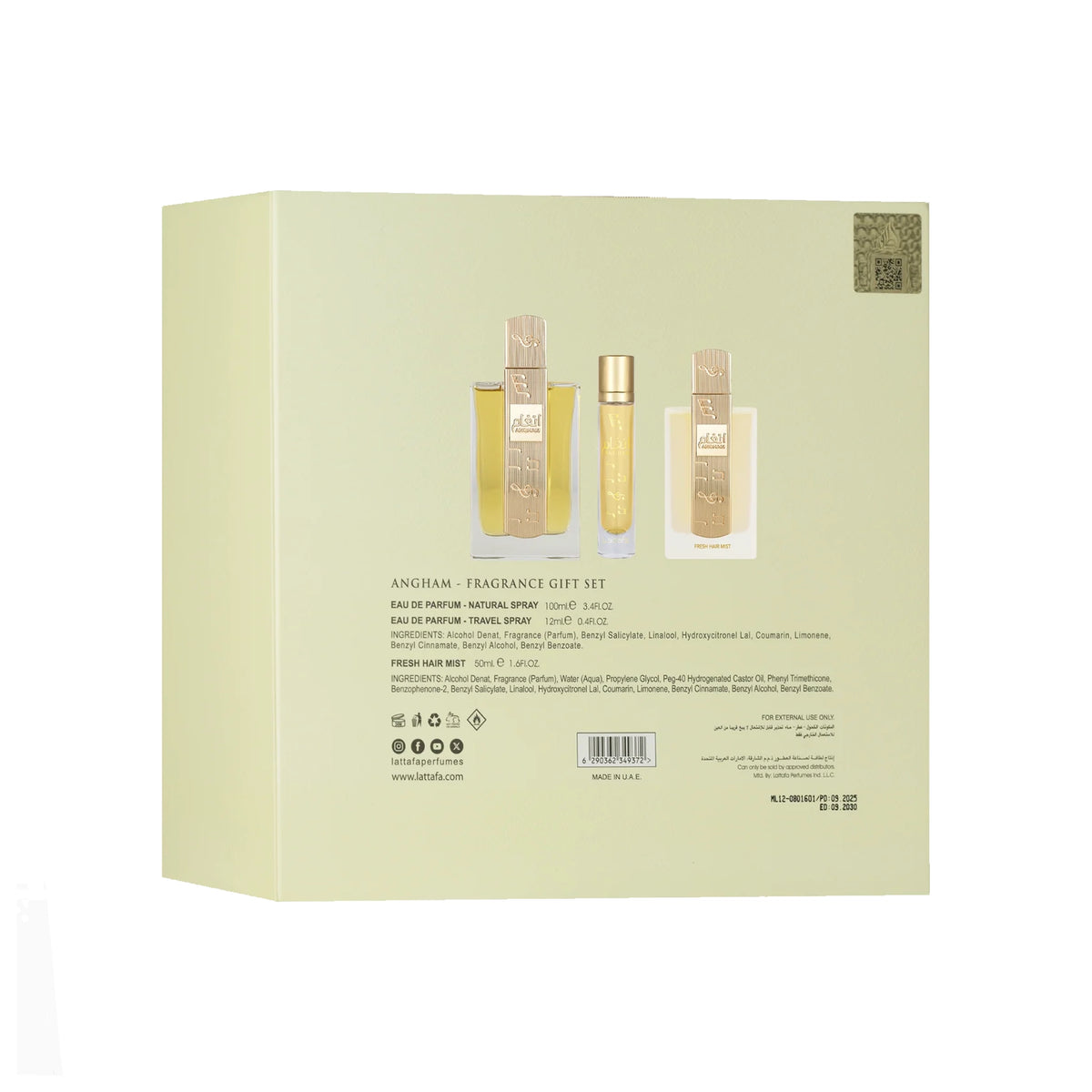 Coffret Angham Lattafa