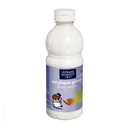 Acrylique Liquide brillante Glossy Lefranc & Bourgeois Blanc 500ml