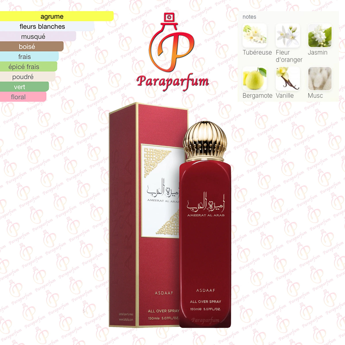 Ameerat Al Arab Asdaaf All Over Spray 150ml