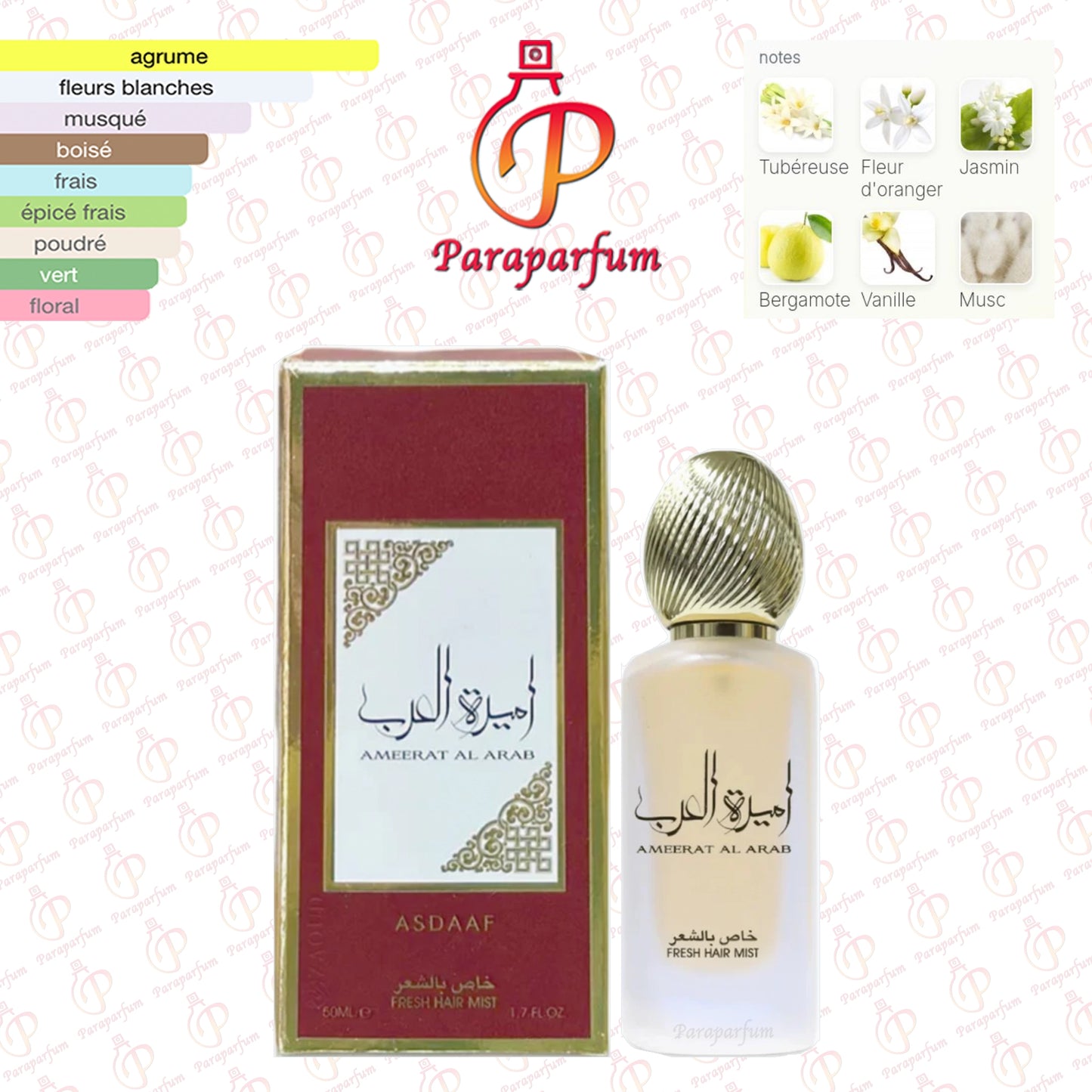 Ameerat Al Arab Hair Mist Asdaaf 50ml