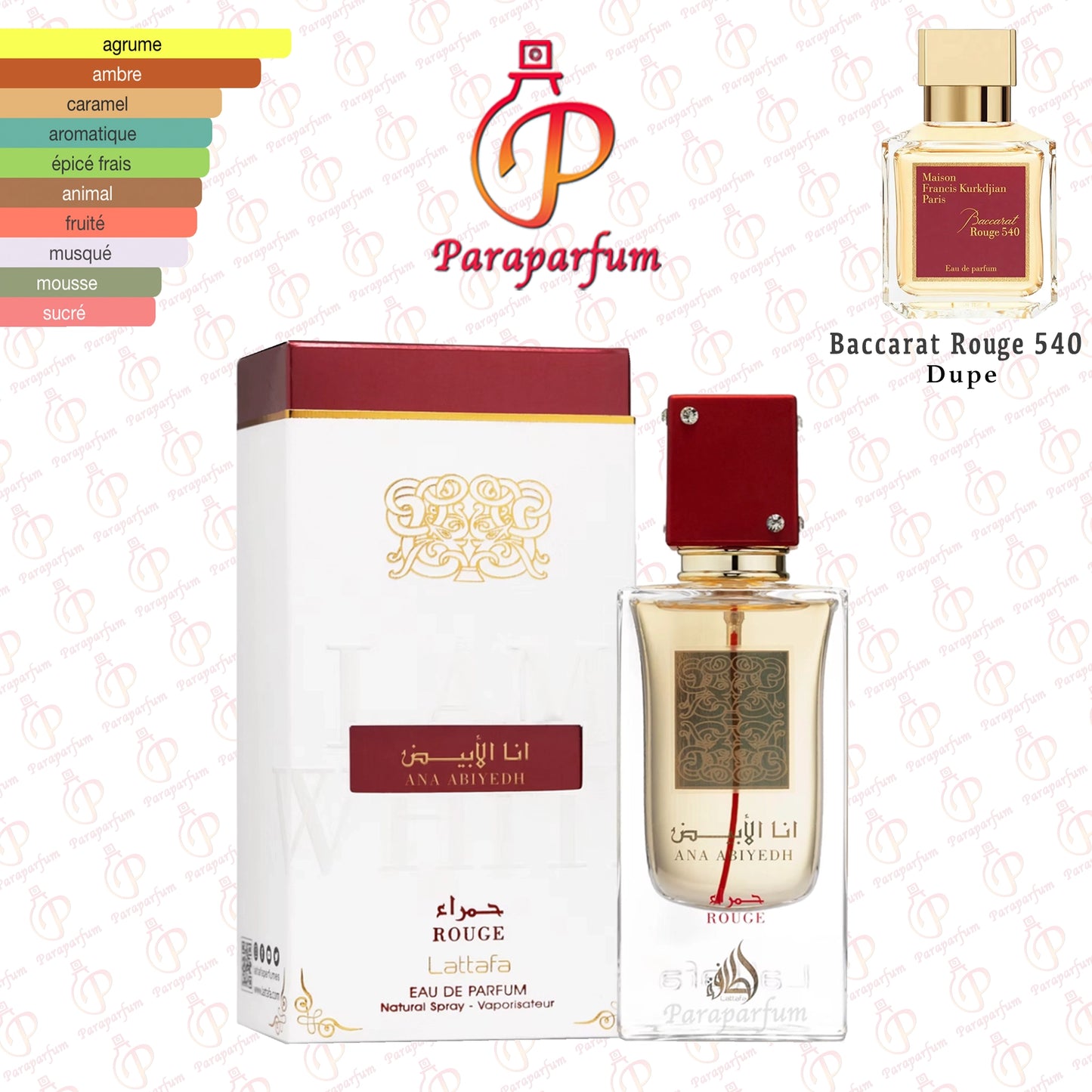 Ana Abiyedh Rouge Lattafa 60ml