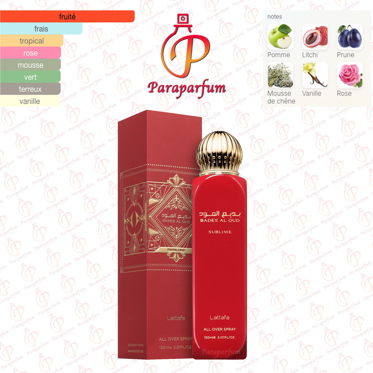 Bade’e Al Oud Sublime Lattafa All Over Spray 150ml