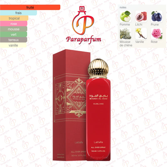 Bade’e Al Oud Sublime Lattafa All Over Spray 150ml