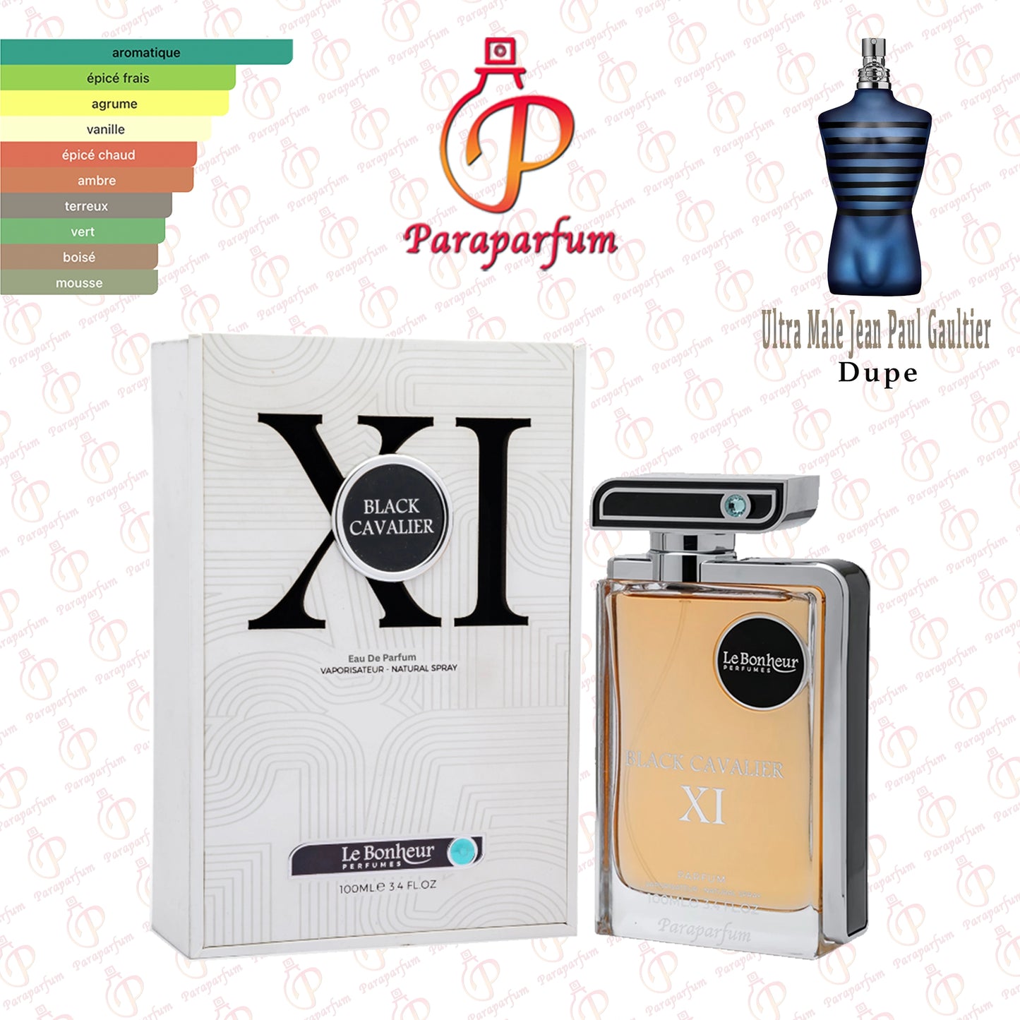 Black Cavalier XI Le Bonheur Perfumes 100ml