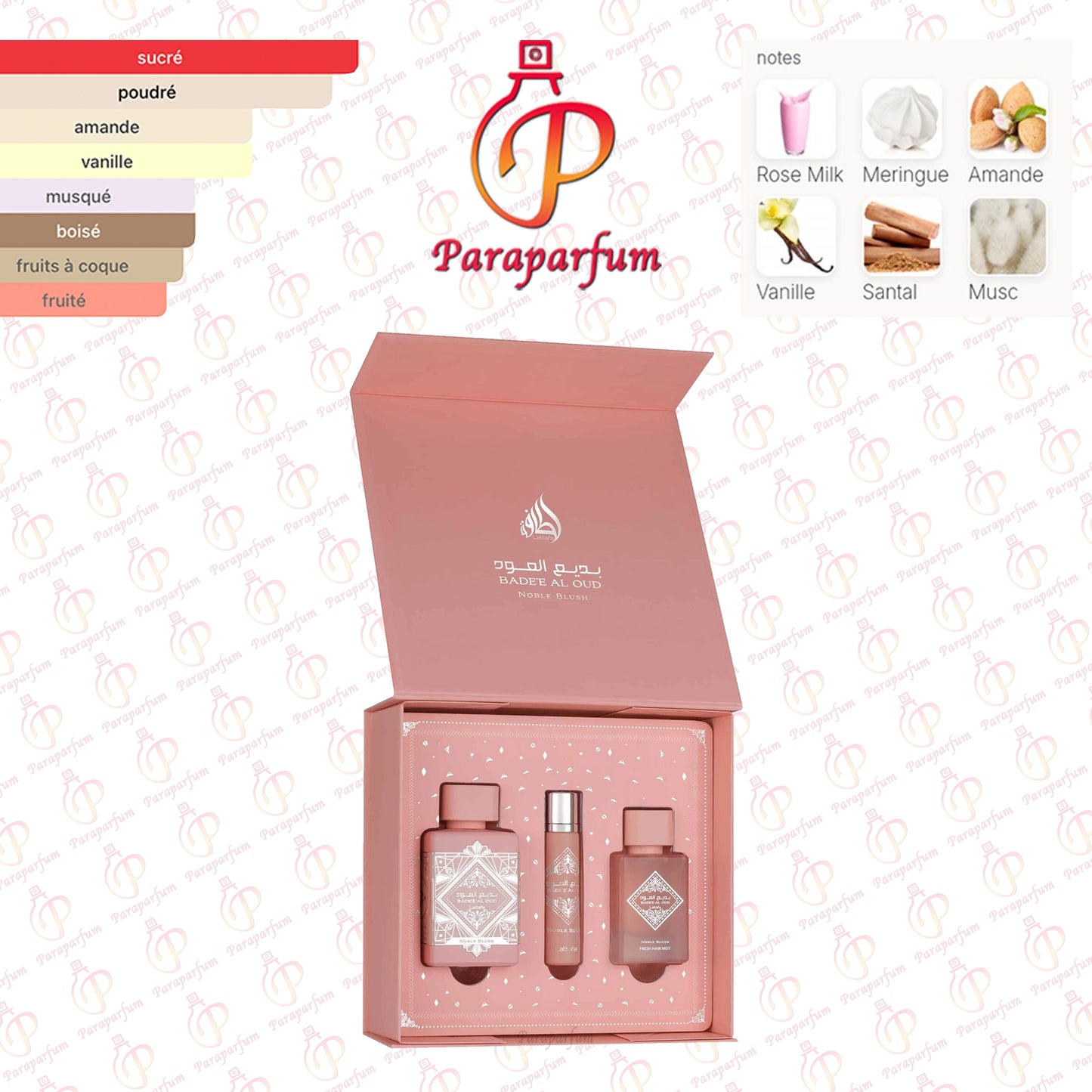 Coffret Bade'e Al Oud Noble Blush Lattafa