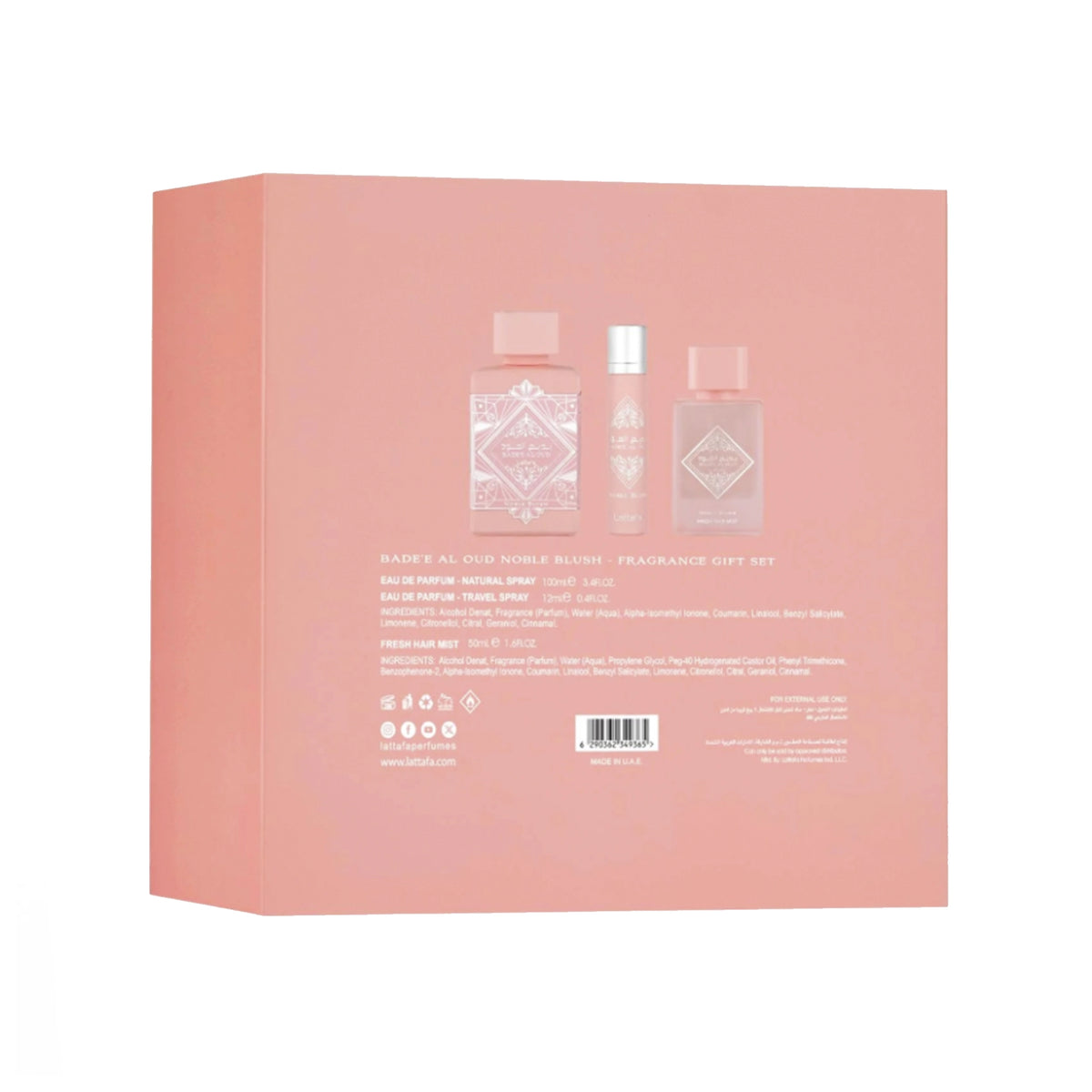 Coffret Bade'e Al Oud Noble Blush Lattafa
