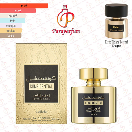 Confidential Private Gold Lattafa 100ml