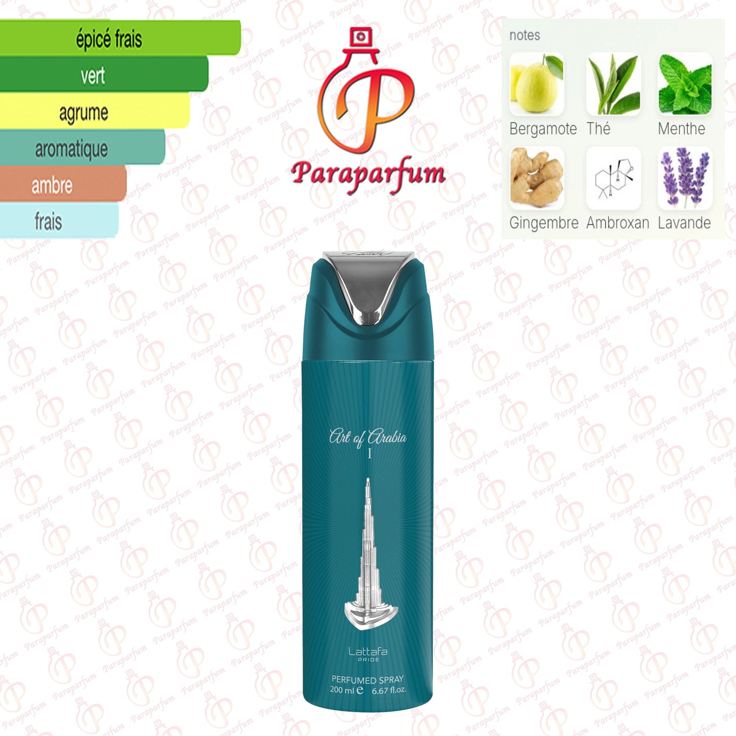 Déodorant Art of Arabia I Lattafa Pride 200ml