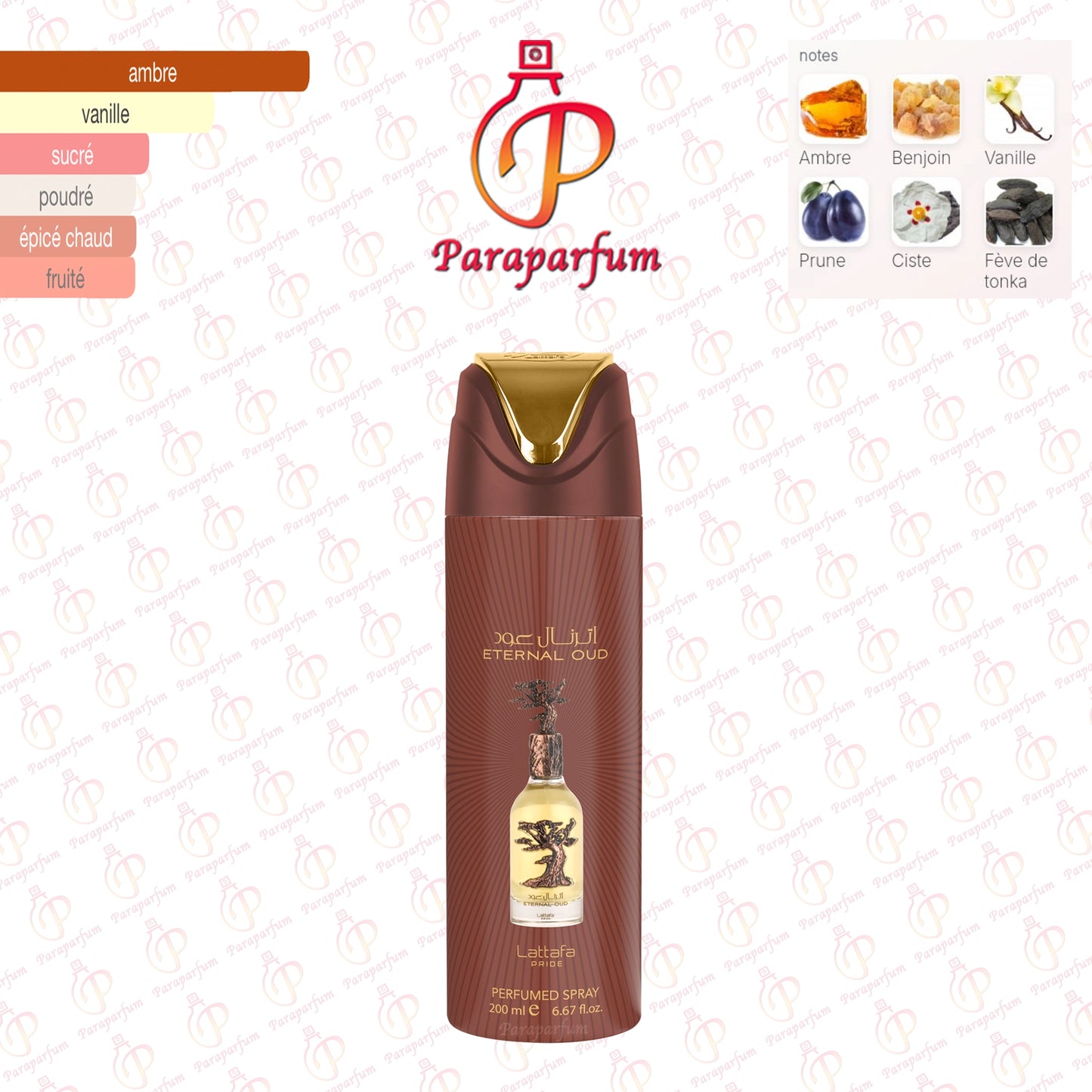 Déodorant Eternal Oud Lattafa Pride 200ml