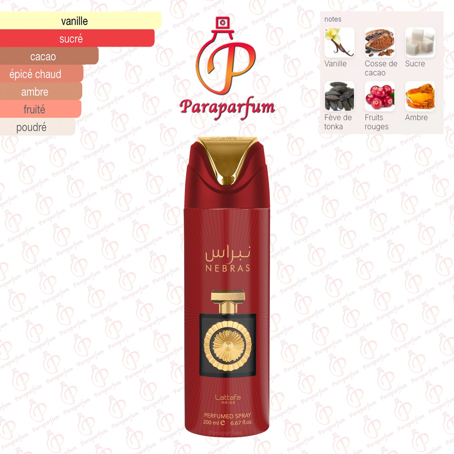 Déodorant Nebras Lattafa Pride 200ml