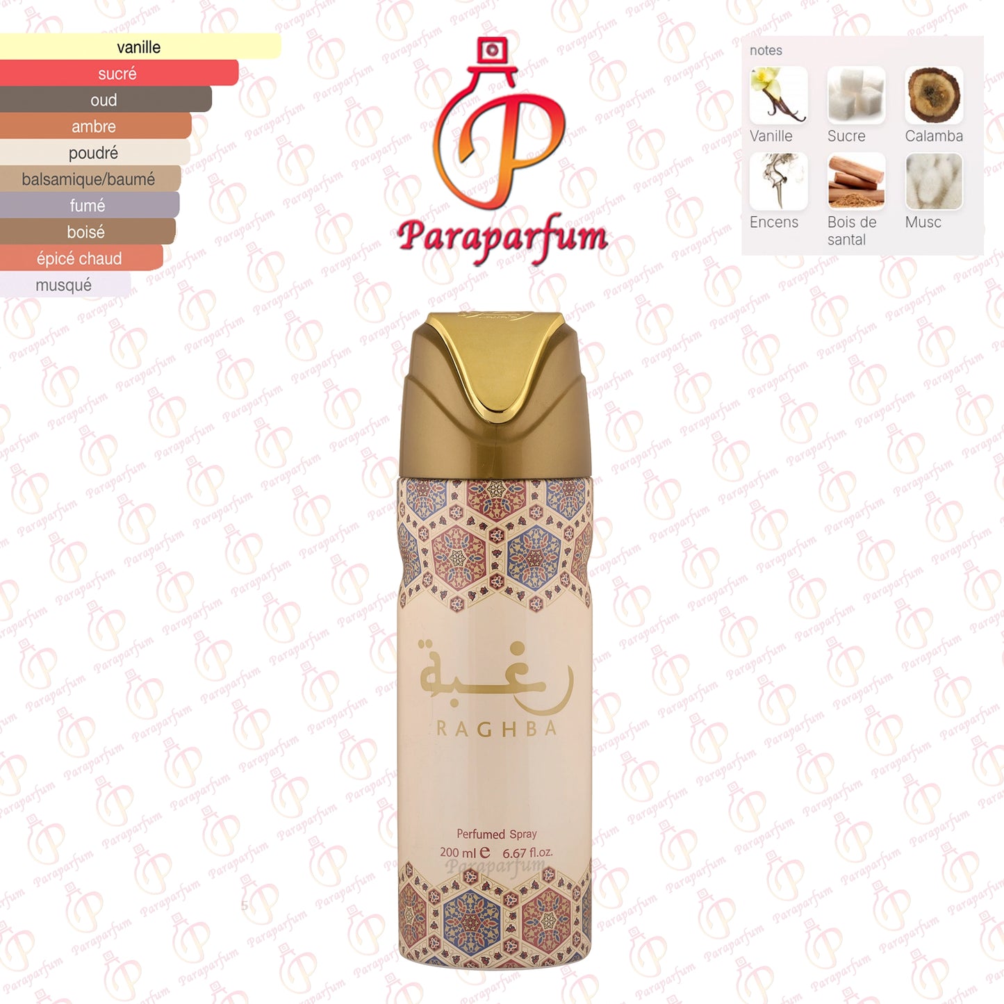 Déodorant Raghba Lattafa 200ml