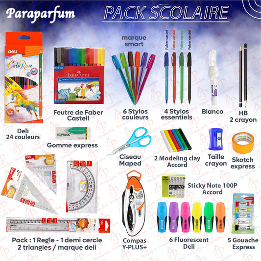 Pack Deli de créativité scolaire de 29 Pièces Pour Garçon