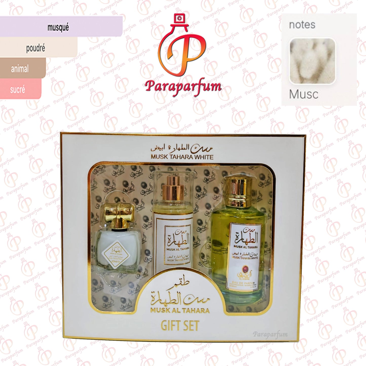 Gift Set Musk Tahara White Al Aqeeq