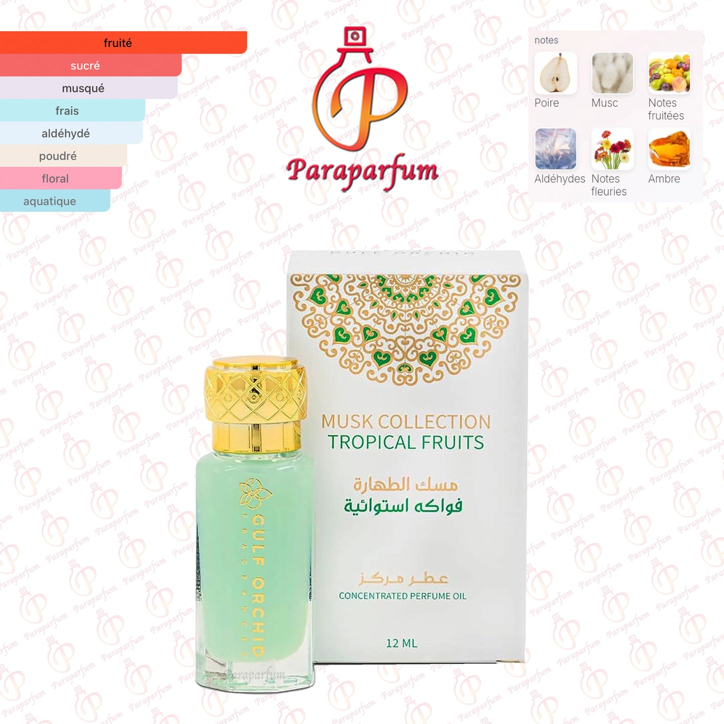 Musk Collection Tropical Fruits Concentrated Perfumed Oil 12ml