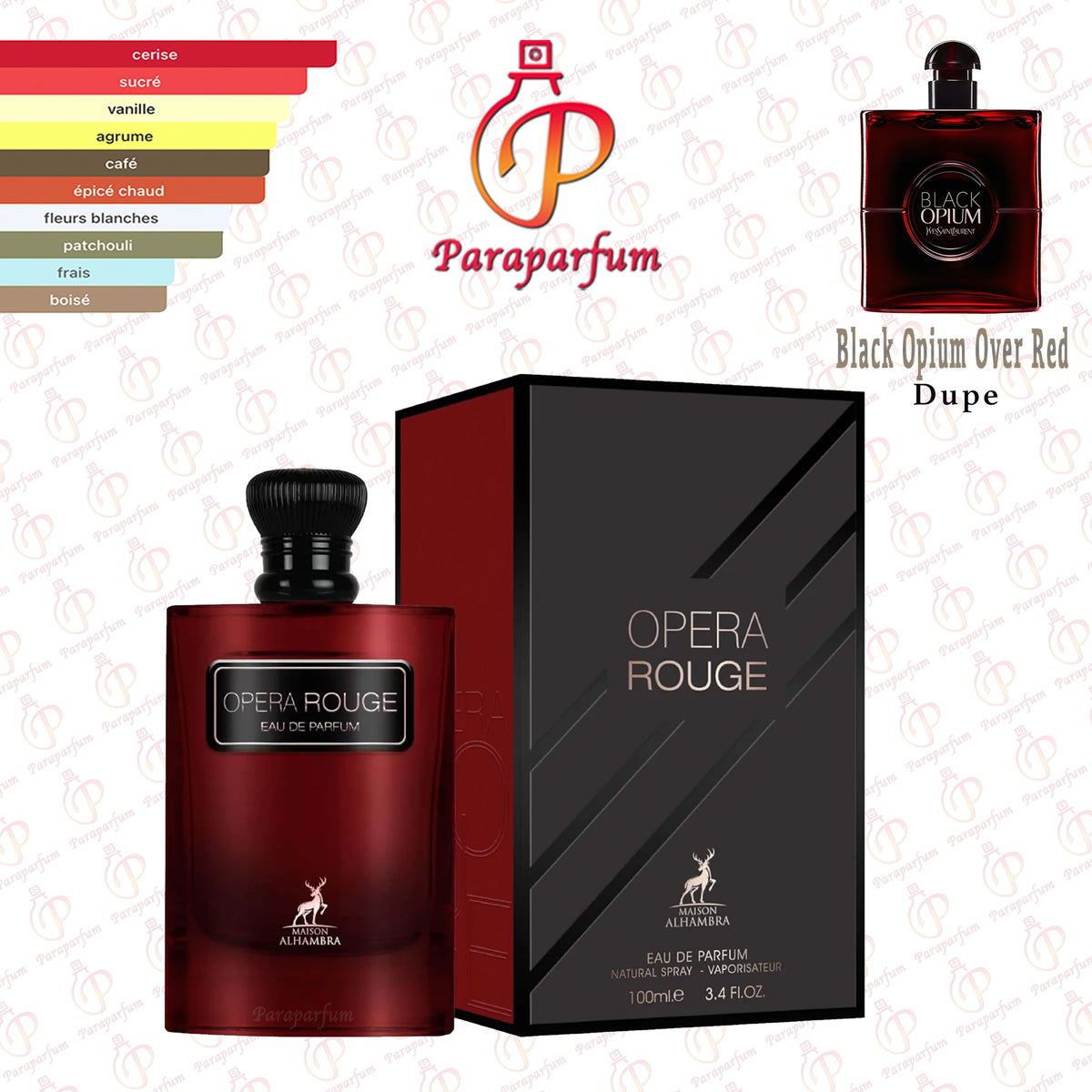 Opera Rouge Opera Rouge Maison Alhambra 100ml Meilleur Prix Maroc – Paraparfum