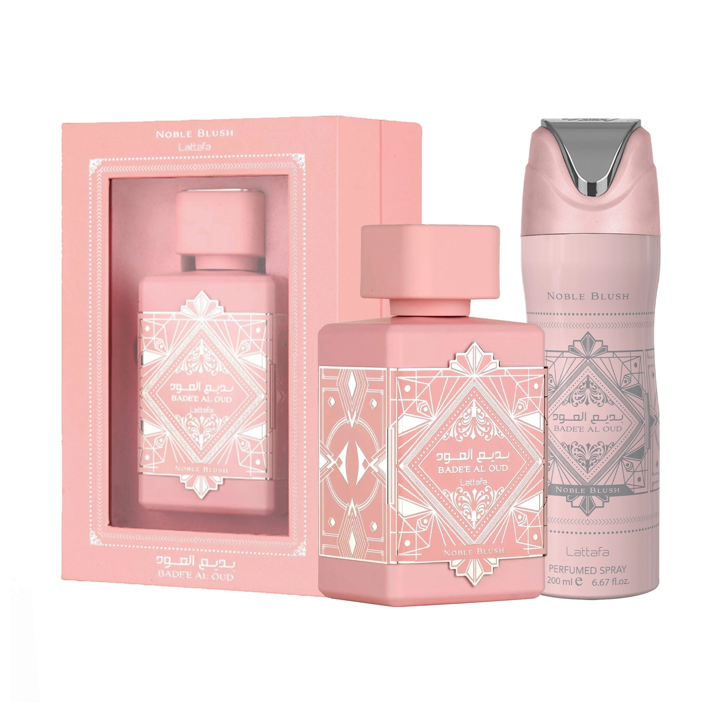 Pack Badee Al Oud Noble Blush Lattafa Eau de parfum + Déodorant 200ml