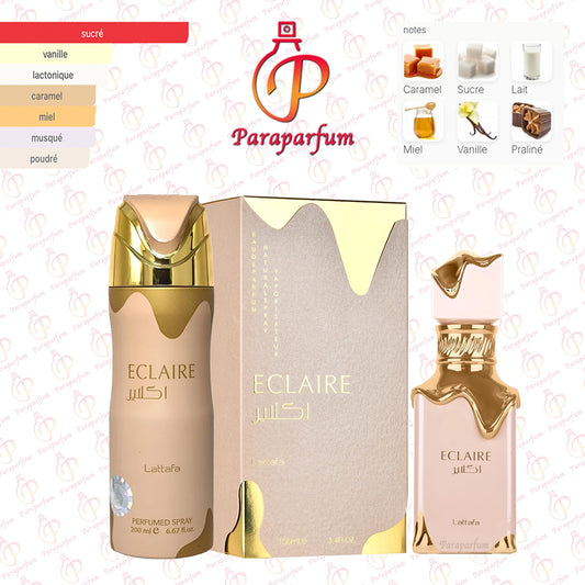 Pack Eclaire Lattafa Eau de parfum + Déodorant 200ml