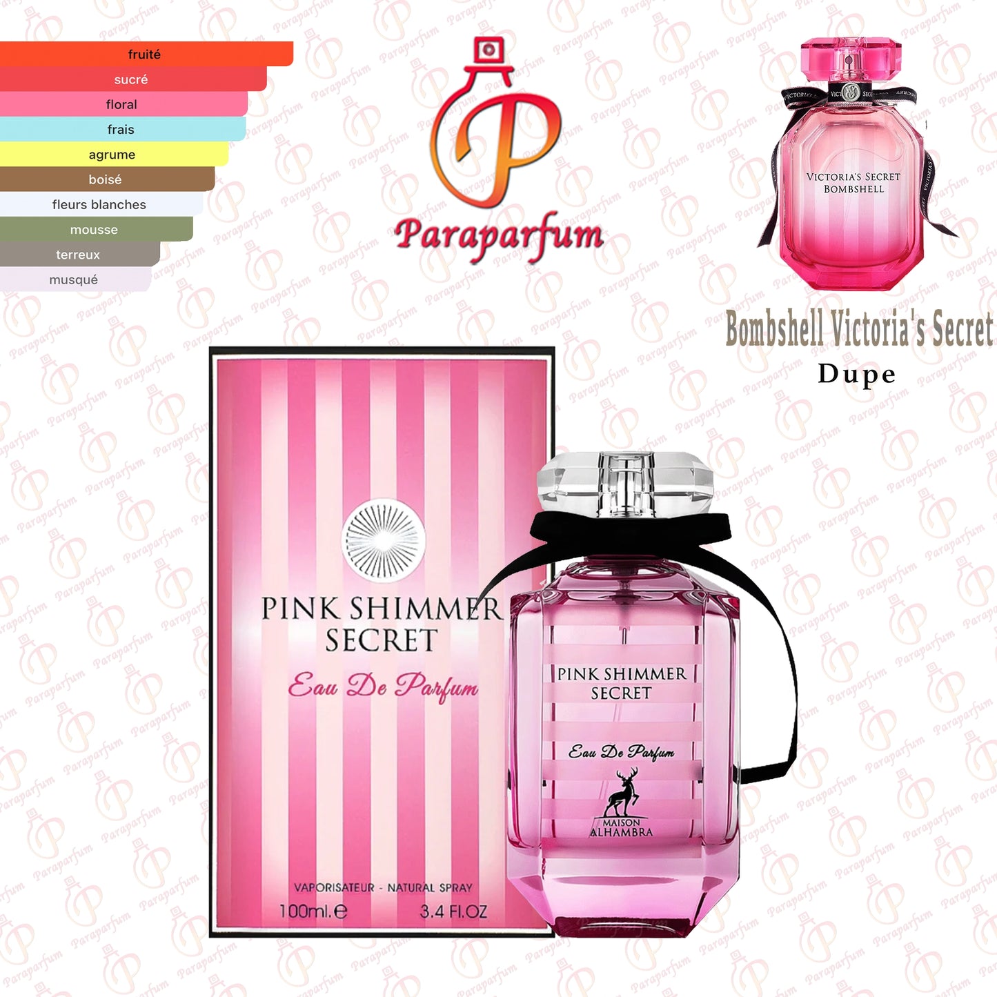 Pink Shimmer Secret Maison Alhambra 100ml