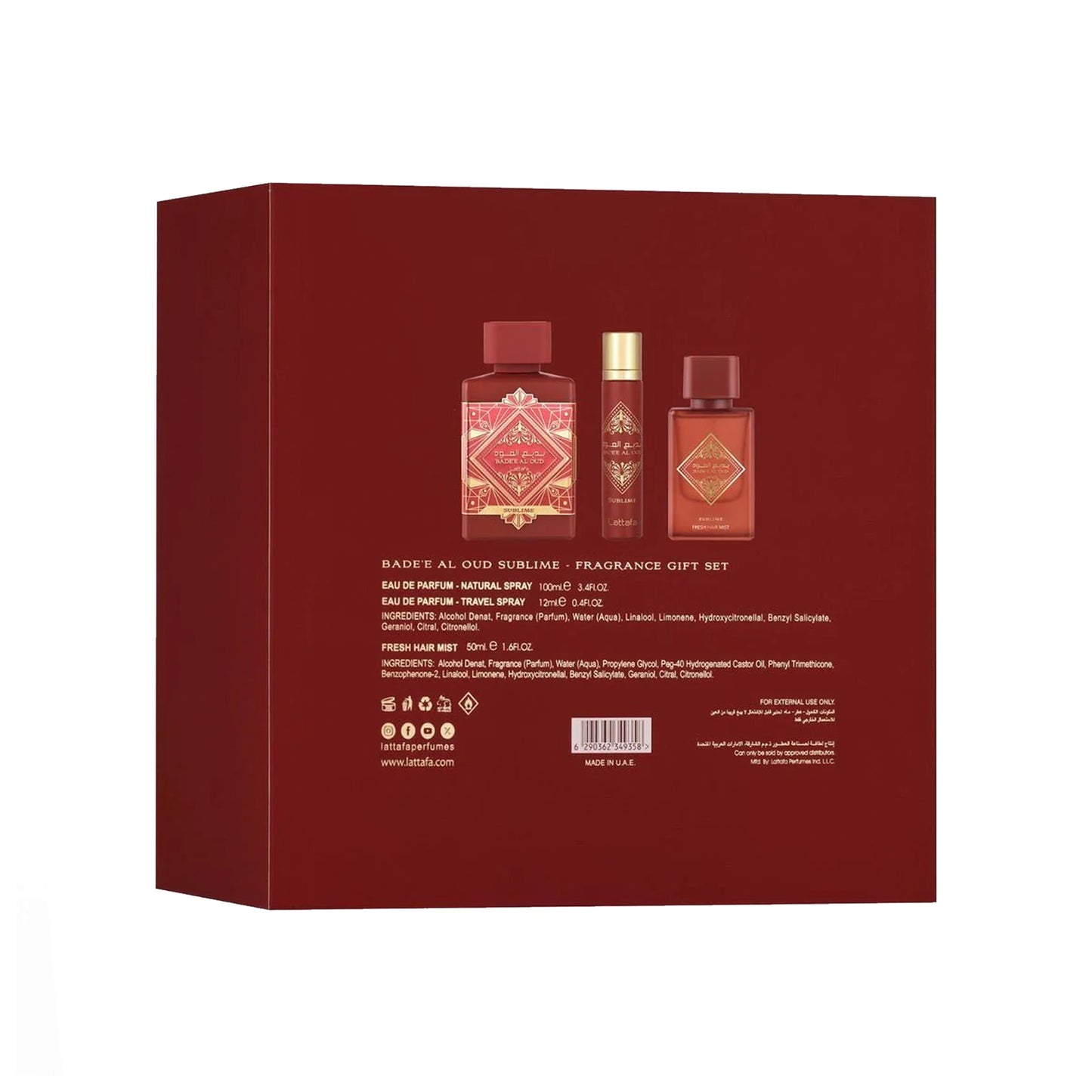 Coffret Bade’e Al Oud Sublime Lattafa