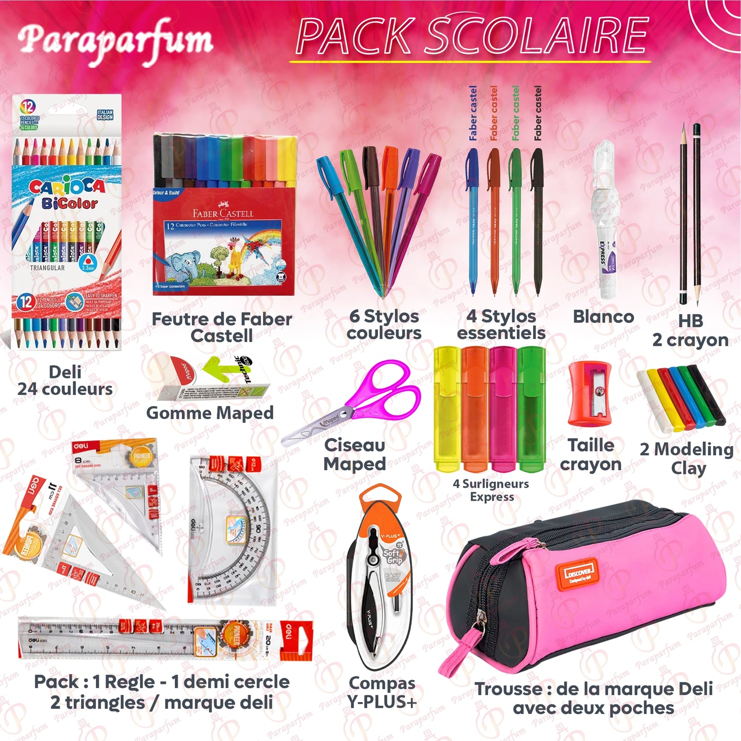 Pack Fournitures Scolaires Deli Fille Tout-en-Un